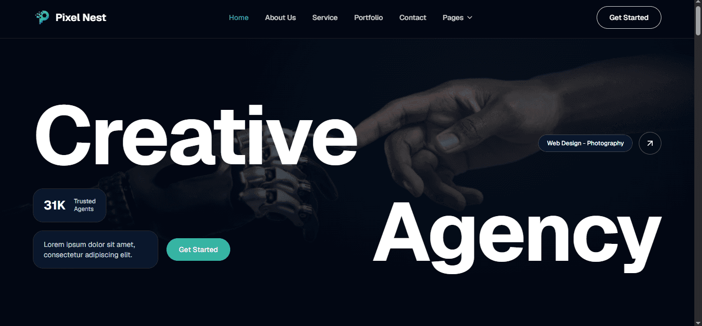 Pixel Nest Agency — Agency website